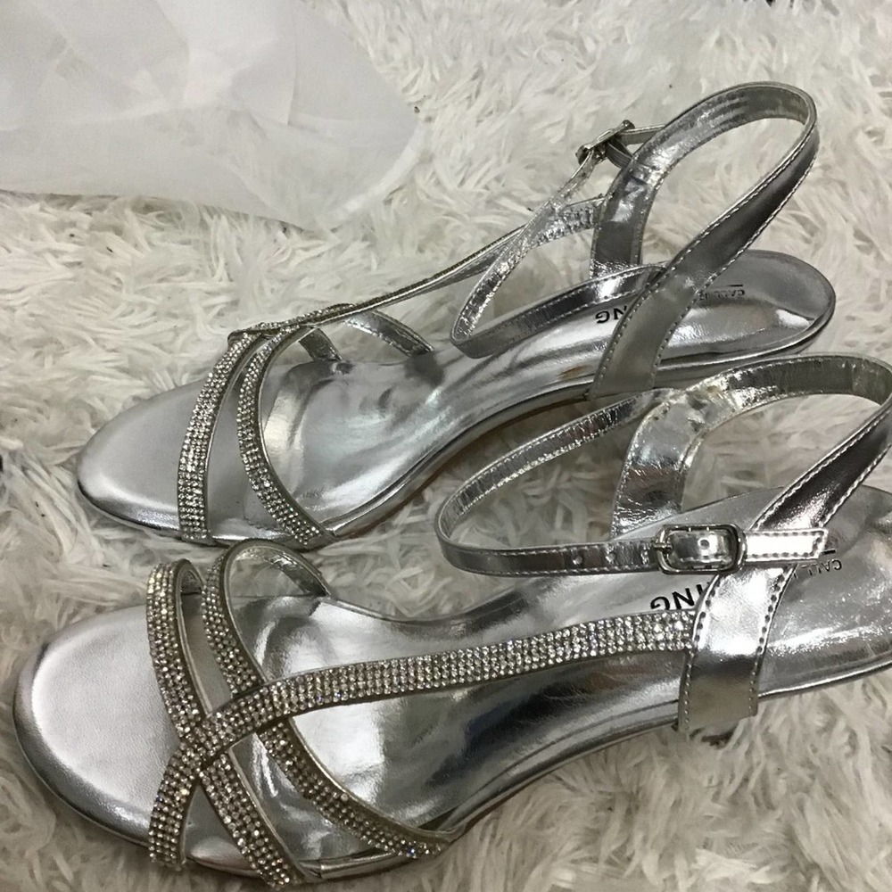 NIB Call It Spring Rhinestone Strappy Heel 8.5 - Picture 2 of 6